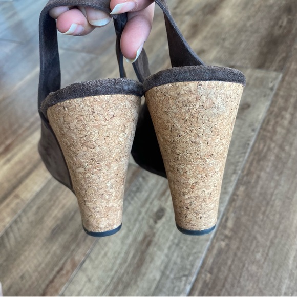 Ugg Australia Hazel brown suede cork wedge sandals size 8 - Picture 8 of 12